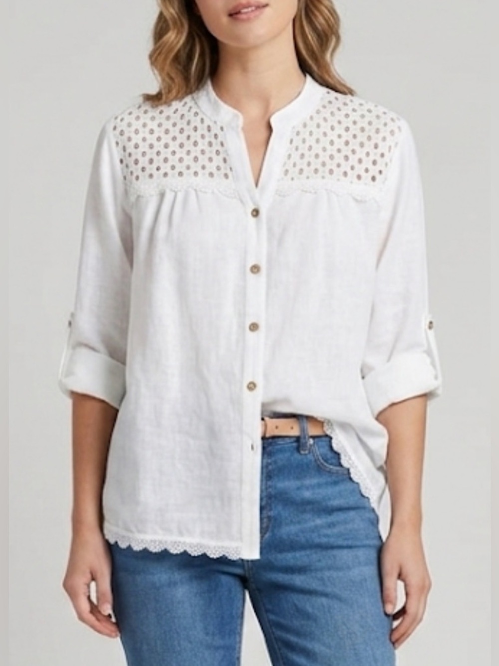 NWT Bellambia 100% Linen Blouse, Size 2X Made in Italy